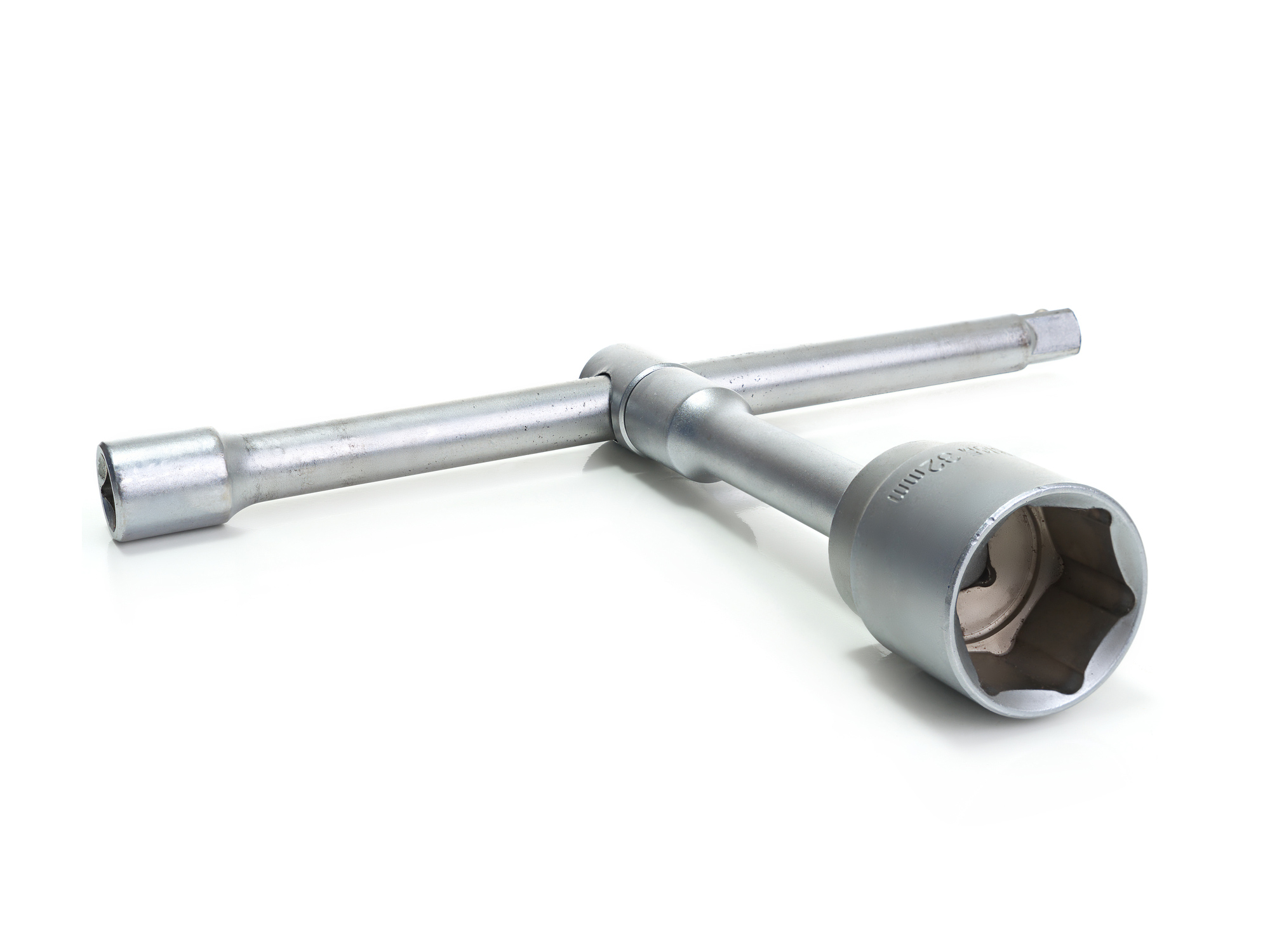 Hex socket wrench shot on white